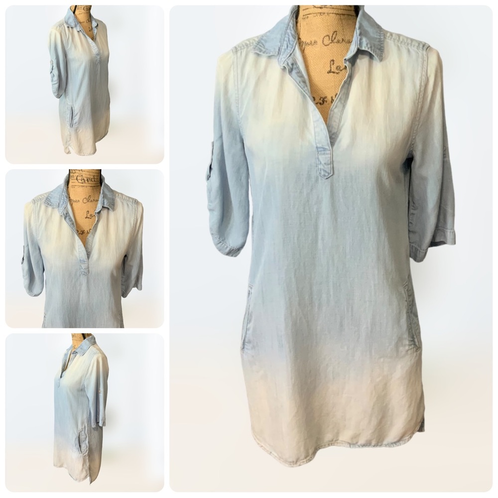 Anthropologie Cloth And Stone Shirt Dress With Pockets Size XS